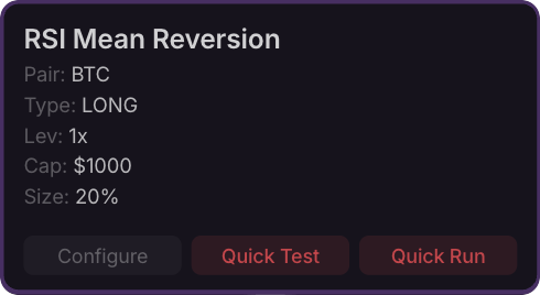 Quick Test button on the Config node
